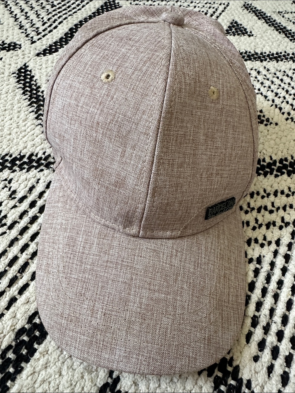 Men's Taupe Baseball Cap with Subtle Texture